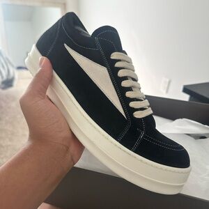 Rick Owens Black and Milk Vans